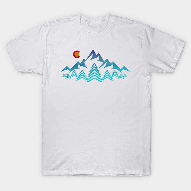 colorado mountain forest landscape T-Shirt by pholange